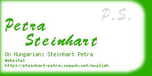petra steinhart business card